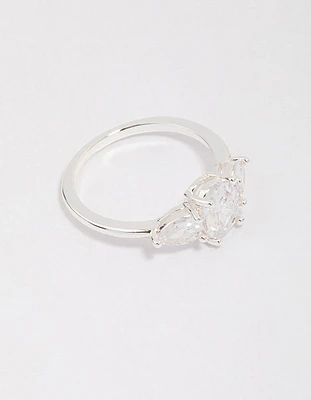 Silver Plated Oval Enchanting Ring