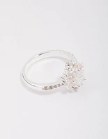 Silver Plated Regal Pear Ring