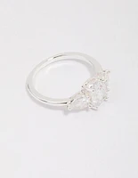 Silver Plated Oval Enchanting Ring