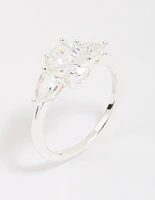 Silver Plated Oval Enchanting Ring