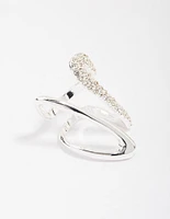 Silver Plated Bling Split Ring