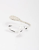 Silver Plated Bling Split Ring