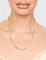 Waterproof Gold Plated Stainless Steel Cubic Zirconia Tennis Necklace