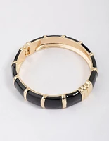 Black & Gold Square Bangle