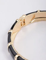 Black & Gold Square Bangle