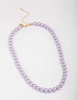 Purple Pearl Classic Chain Necklace