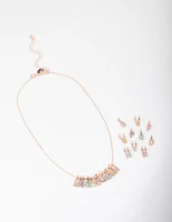 Kids Rose Gold DIY Make Your Own Necklace Charm Set