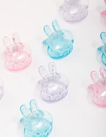 Kids Pastel Bunny Mini Hair Claw Clip 10-Pack