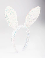 Kids Fabric Sequin Bunny Ears Headband