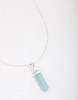 Kids Silver Glow In The Dark Pendant Necklace