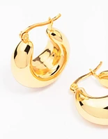 Gold Plated Stainless Steel Full Bubble Hoop Earrings