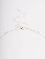 Silver Solitaire Necklace & Earring Jewellery Set