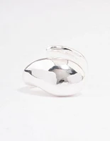 Silver Plated Puffy Cocktail Ring