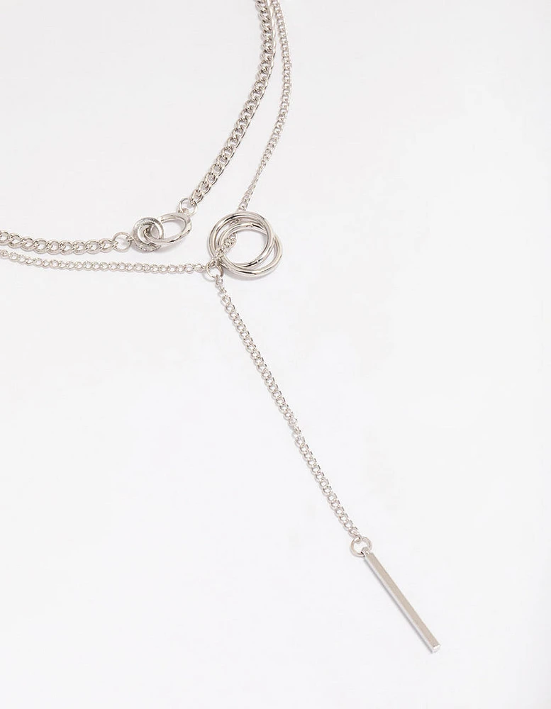 Silver Layered Circle Necklace