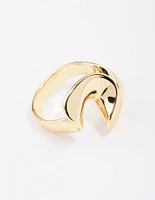 Gold Plated Metal Twisted Ring