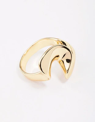 Gold Plated Metal Twisted Ring