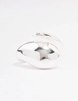 Silver Plated Puffy Cocktail Ring