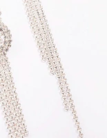 Silver Twisted Cupchain Drop Earrings