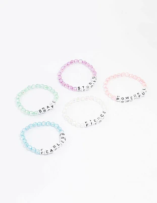 Rainbow Affirmation Bracelets 5-Pack