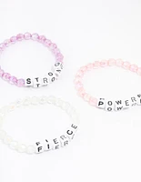 Rainbow Affirmation Stretch Bracelets 5-Pack