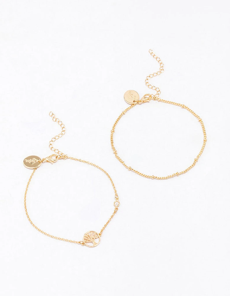 Gold Tree of Life Bracelet Pack