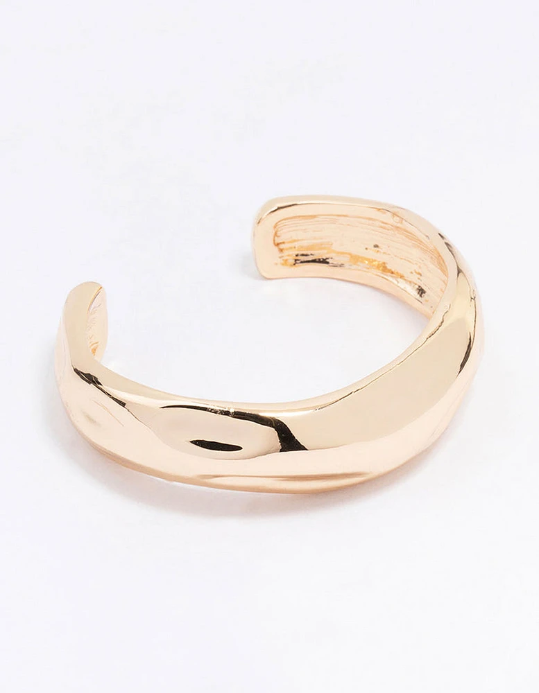 Gold Molten Wrist Cuff