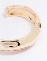 Gold Molten Wrist Cuff