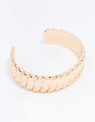 Gold Vintage Link Stretch Wrist Cuff