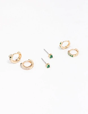 Gold Dainty Earring 3-Pack