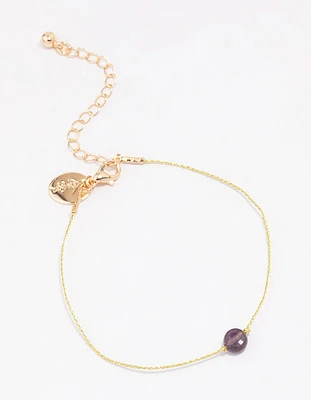 Gold Amethyst Bracelet