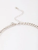 Antique Silver Western Crescent Moon Necklace