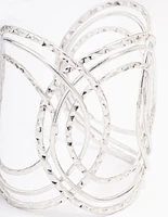 Silver Oval Loop Wrist Cuff