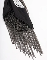 Gunmetal Star Western Fringe Scarf