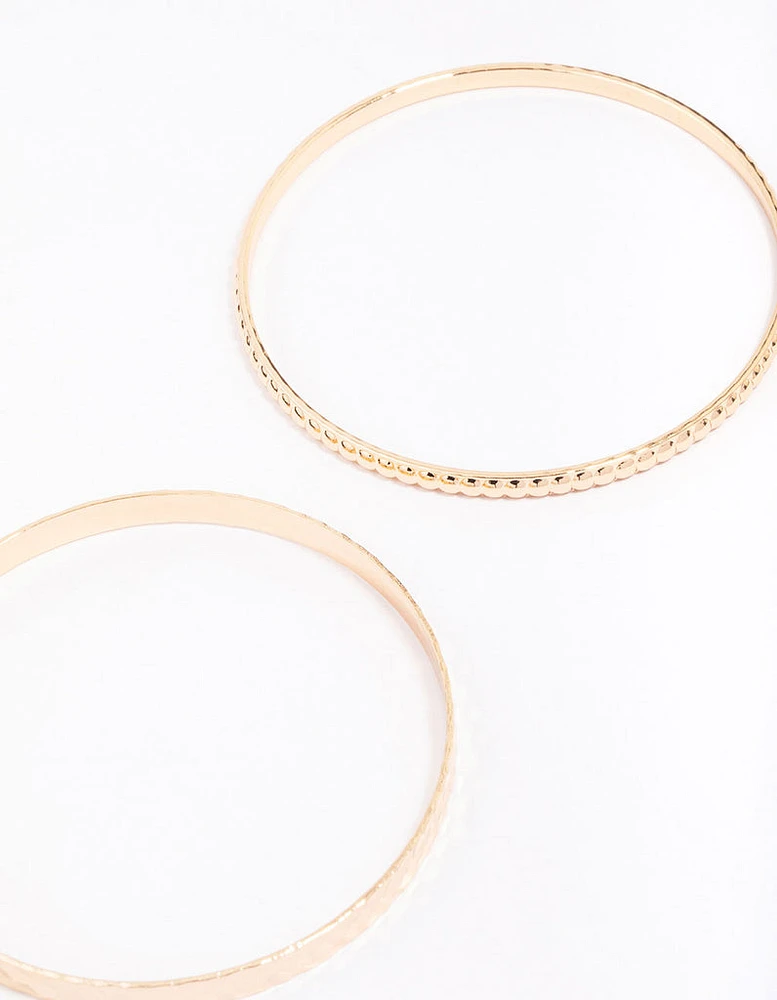 Gold Woven Bangle 3-Pack