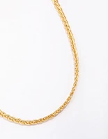 Gold Plated Braided Chain Necklace