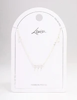 Silver Plated Angel Number Cubic Zirconia Chain Necklace