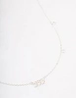 Silver Plated Angel Number Cubic Zirconia Chain Necklace