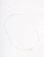 Silver Plated Angel Number Cubic Zirconia Chain Necklace