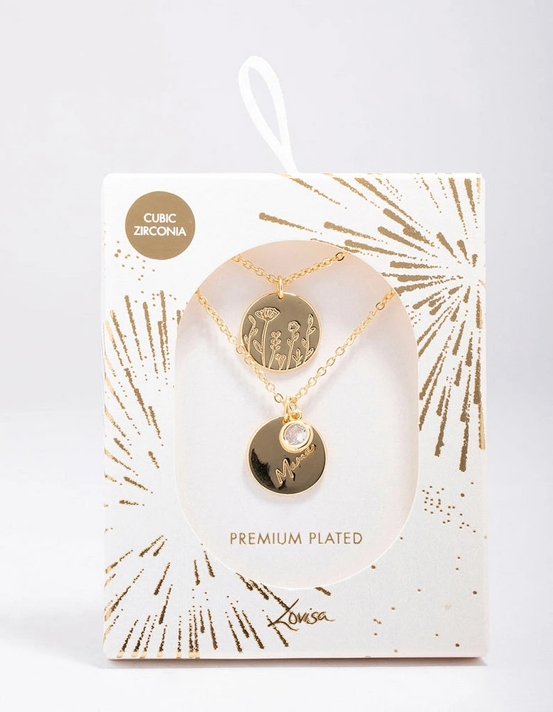 Gold Plated Coin Layered Necklace