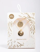 Gold Plated Coin Layered Necklace