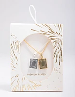 Gold & Silver Plated Locket Pendant Necklace Pack