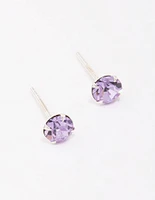 Sterling Silver Czech Crystal Stud Earrings