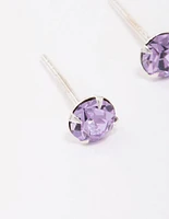 Sterling Silver Czech Crystal Stud Earrings