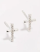 Sterling Silver Cubic Zirconia Stud Earrings