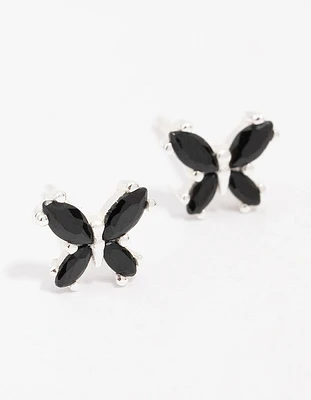 Sterling Silver Mini Butterfly Stud Earrings