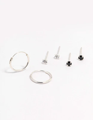 Sterling Silver Cubic Zirconia Earring Pack