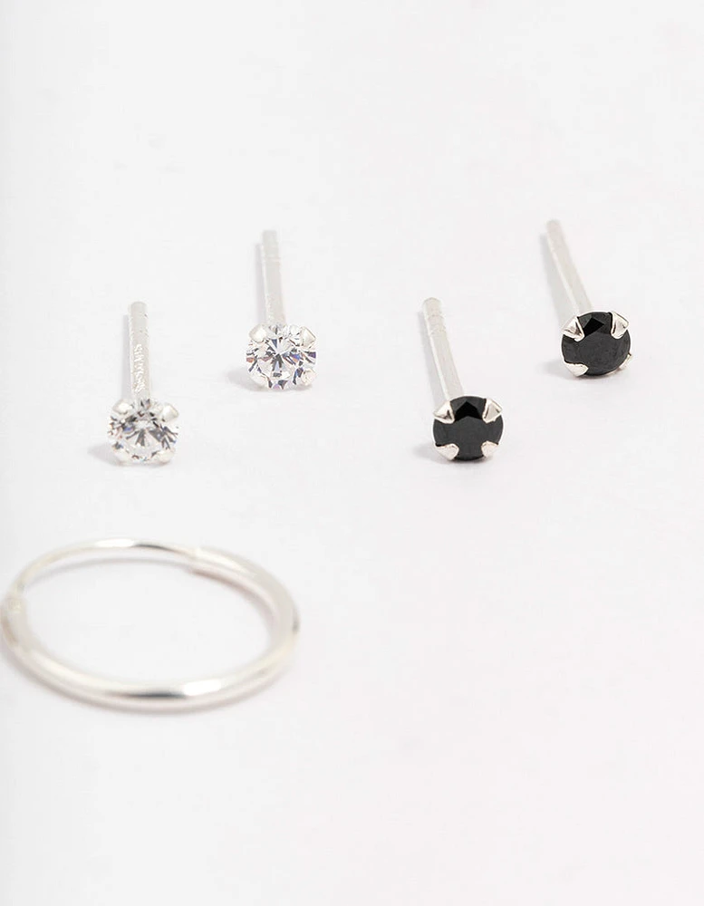 Sterling Silver Cubic Zirconia Earring Pack