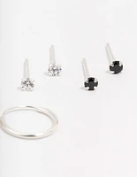 Sterling Silver Cubic Zirconia Earring Pack