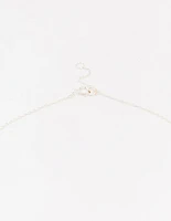 Sterling Silver Cubic Zirconia Bow Pendant Necklace