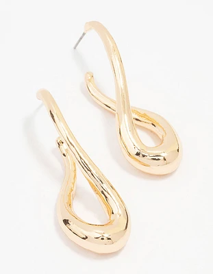 Gold Infinity Hoop Earrings